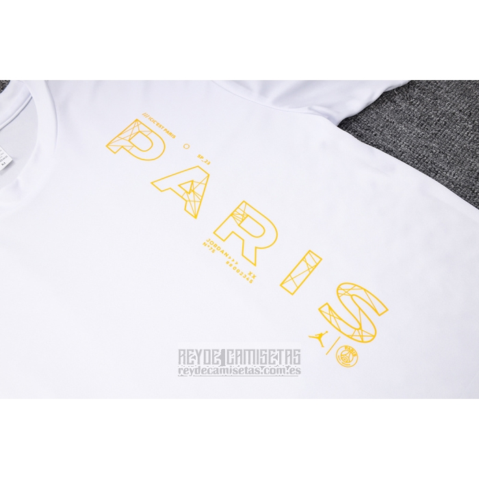 Chandal del Paris Saint-Germain Jordan Manga Corta 2023-2024 Blanco - Pantalon Corto